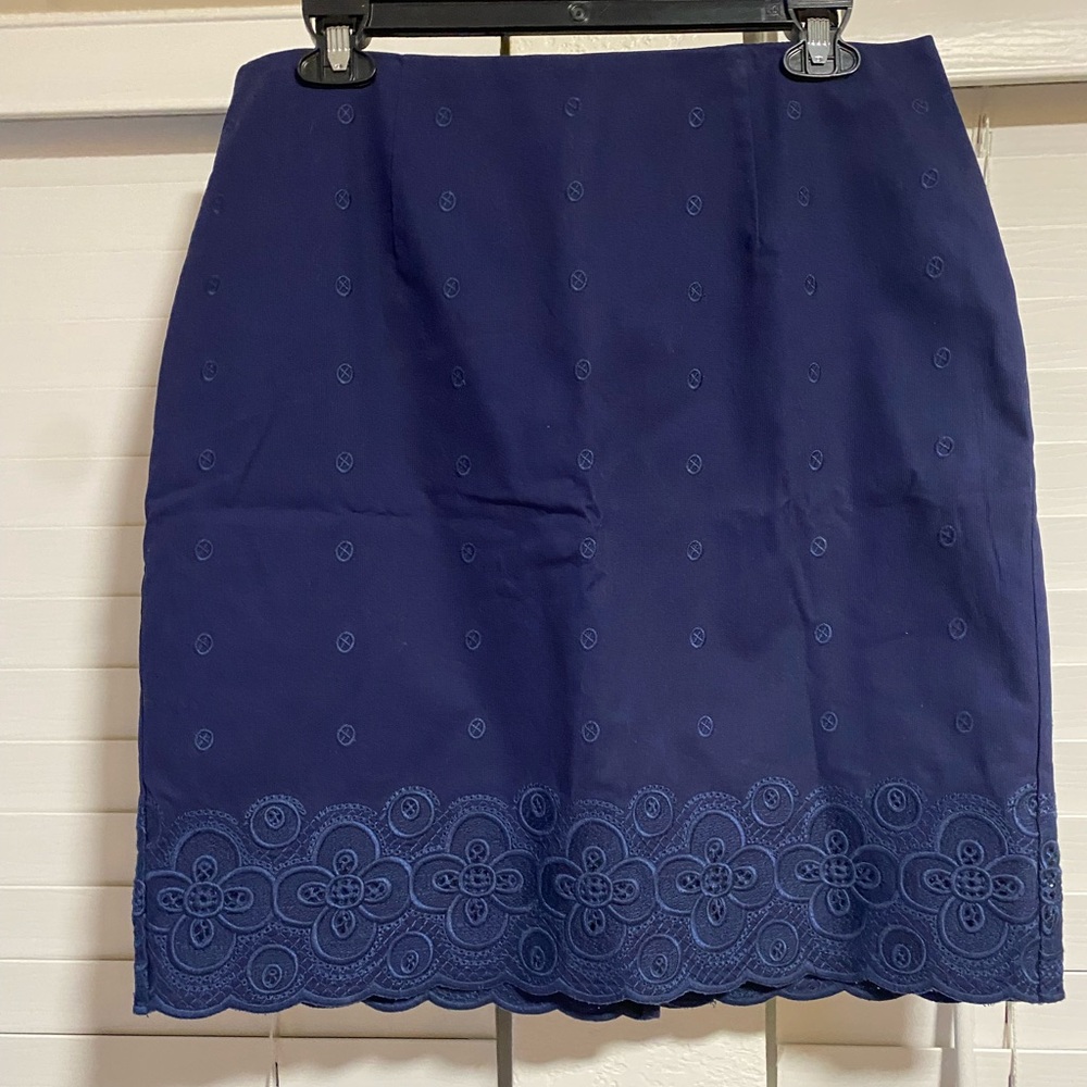 Vineyard Vines Blue Embroidered Skirt